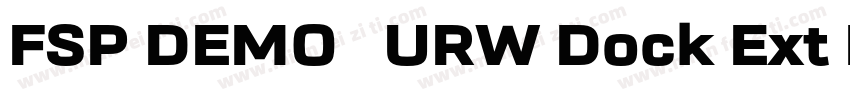 FSP DEMO   URW Dock Ext Black字体转换